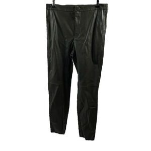 Zara NWT Gray Greenish Faux Leather Pants Size L